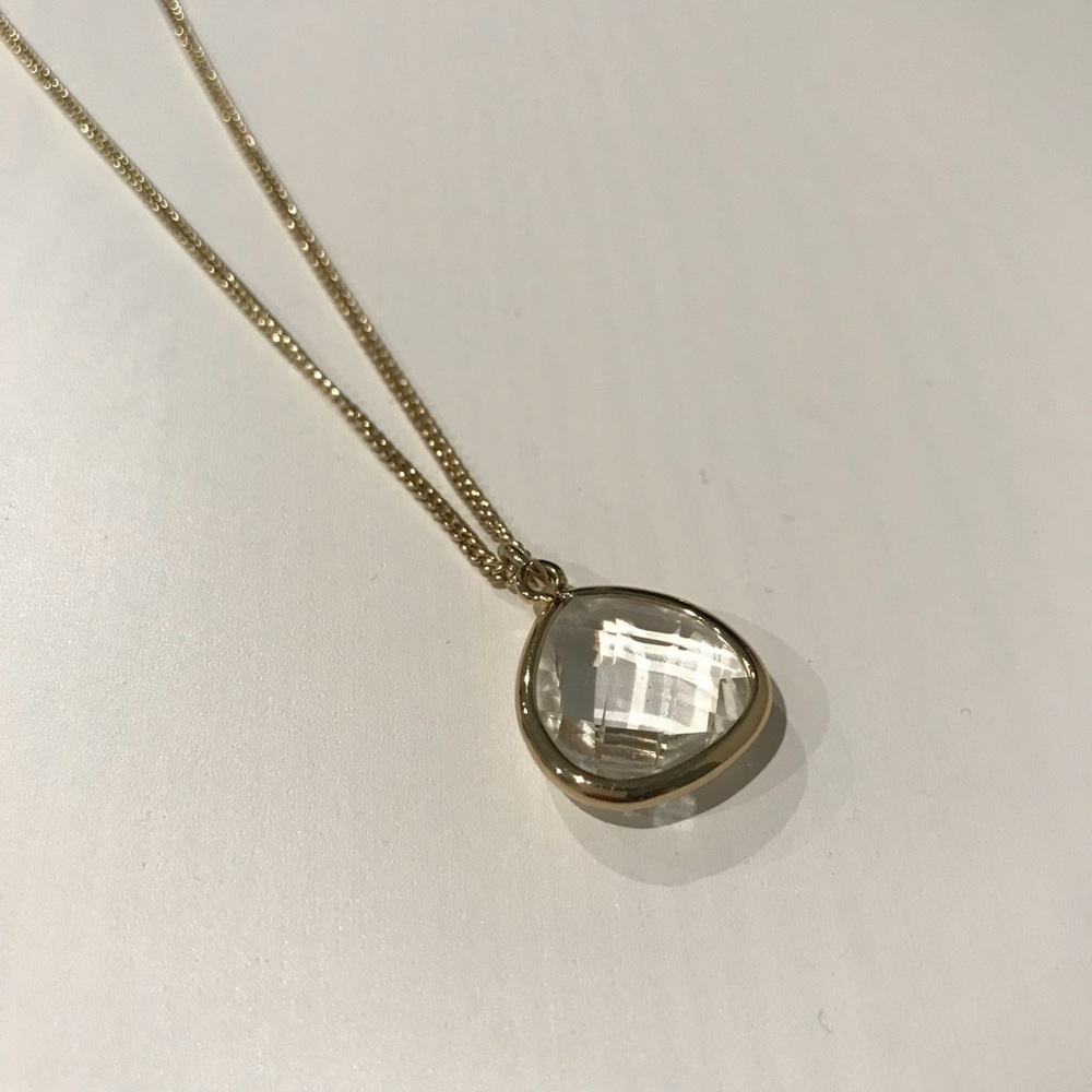 Minimalist long gold necklace